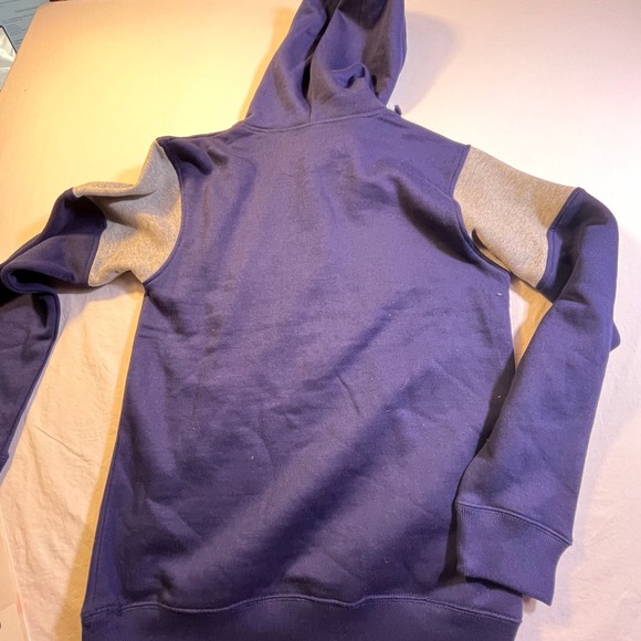 Champion Illinois Fighting Illini Hoodie Navy Orange Gray Colorblock Youth XS - Picture 8 of 8